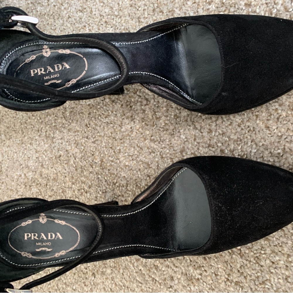 Prada Black Heels Sleek Minimalist Design